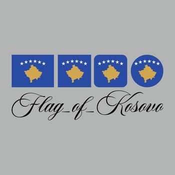 Flag of Kosovo nation design artwork