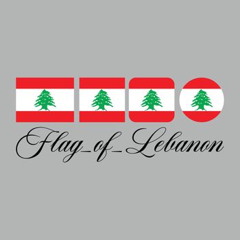Flag of Lebanon nation design artwork