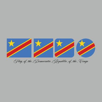 flag of democratic republic of congo nation design artwork