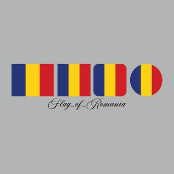 flag of romania nation design artwork