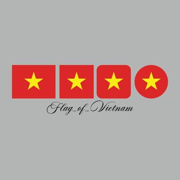 flag of vietnam nation design artwork