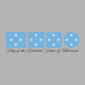 flag of federated states of micronesia nation design artwork