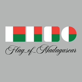 Flag of Madagascar nation design artwork