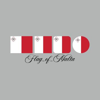 flag of malta nation design artwork