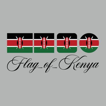 Flag of Kenya nation design artwork