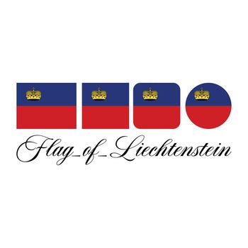 Flag of Liechtenstein nation design artwork