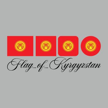 Flag of Kyrgyzstan nation design artwork