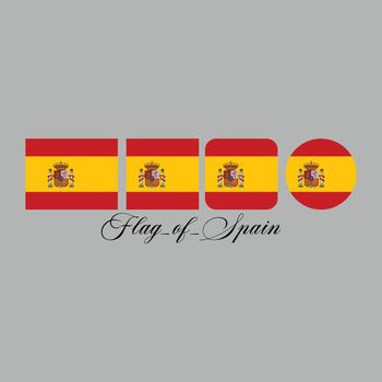 flag of spain nation design artwork