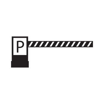 Secure parking gate icon logo vector 