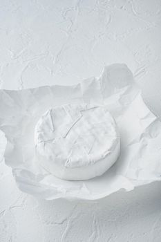 Farm cheese camembert , on white background