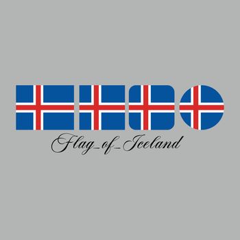 flag of iceland nation design artwork
