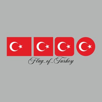 flag of turkey nation design artwork