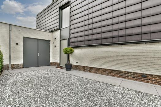 Entrance to the garage in a modern style