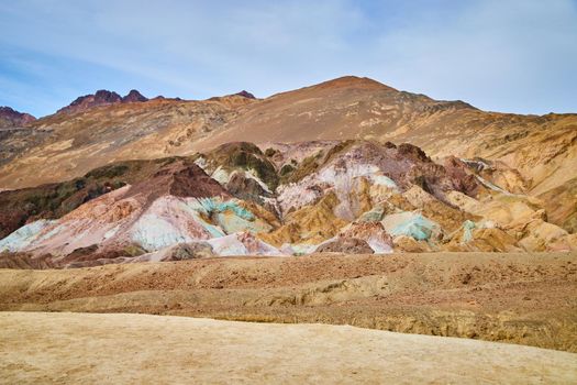 Majestic view of colorful Death Valley mountains