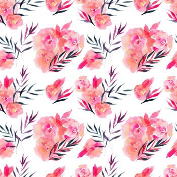 Rose bouquet seamless pattern