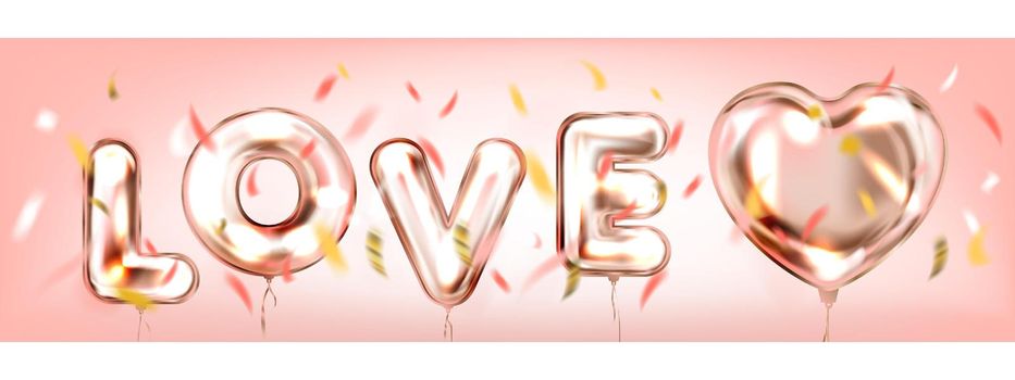 Love in a Air pink romantic banner