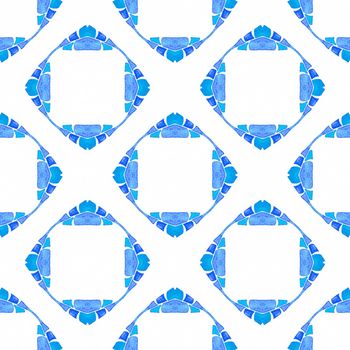 Repeating striped hand drawn border. Blue