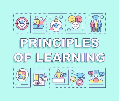 Principles of learning word concepts turquoise banner
