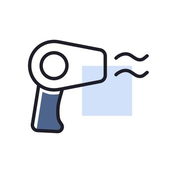 Hair dryer flat vector isolated icon