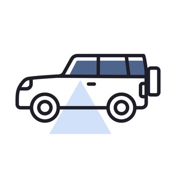 SUV car flat vector isolated icon