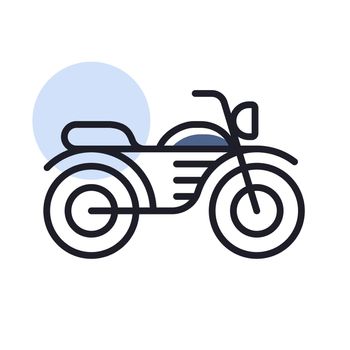 Motorcycle flat vector icon design isolated