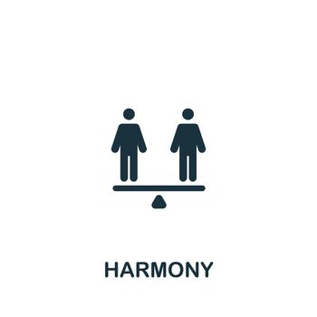 Harmony icon. Monochrome simple icon for templates, web design and infographics