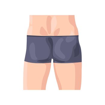 Male buttocks flat icon. Colored vector element from body parts collection. Creative Male buttocks icon for web design, templates and infographics.