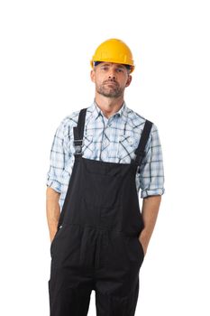 Contractor worker on white background