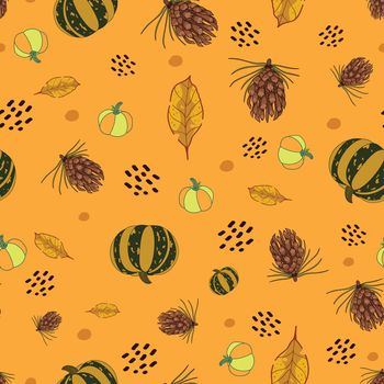 Vector repeat pattern autumn season background design