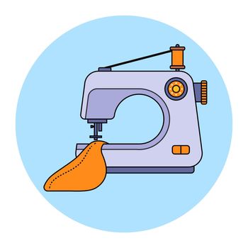 sew a dress on a sewing machine.