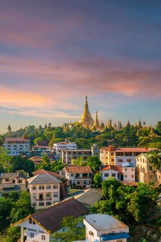 Shwedagon Pagoda in Yangon city, Myanmar