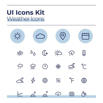 Weather UI icons kit