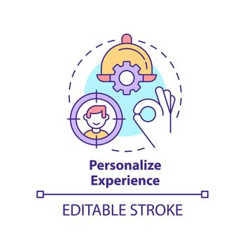 Personalize experience concept icon