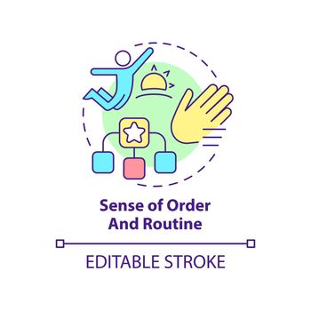 Sense of order and routine concept icon