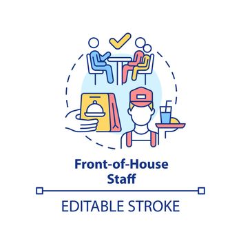 Front-of-house staff concept icon