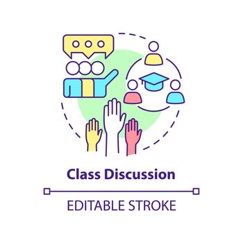 Class discussion concept icon