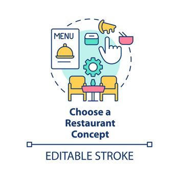 Choose restaurant type concept icon