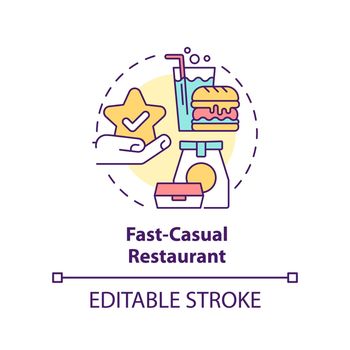 Fast-casual restaurant concept icon