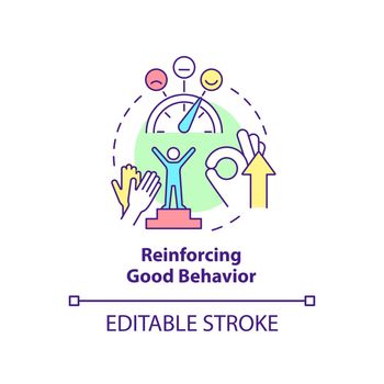 Reinforcing good behavior concept icon