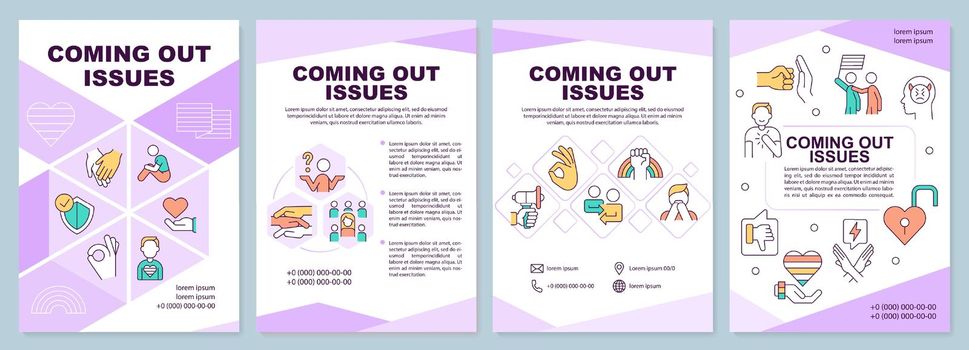 Coming out issues brochure template