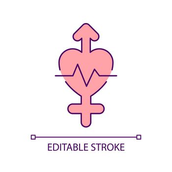 Gender equality in health care RGB color icon