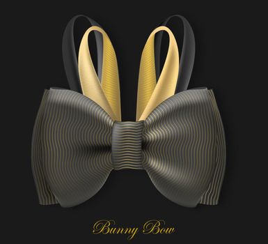 Gala bunny silk black bow