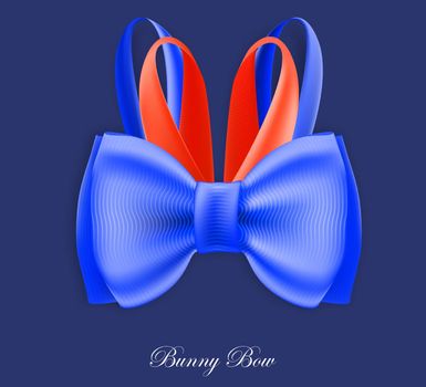 Gala bunny silk blue red bow