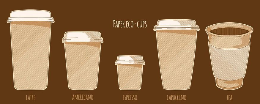 Paper cups for hot drinks