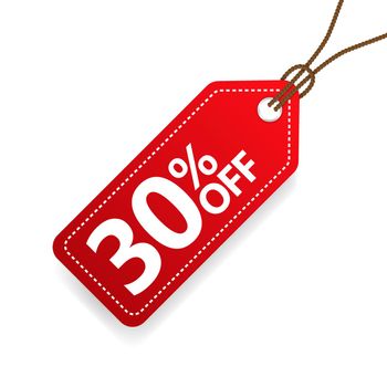 Special offer sign. Price tag for 30% discount promotion. Shopping tags line icon