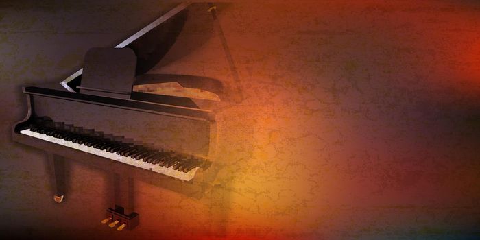 abstract background with grand piano on brown