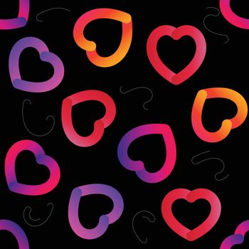 Love and Desire vector colorful trendy seamless pattern
