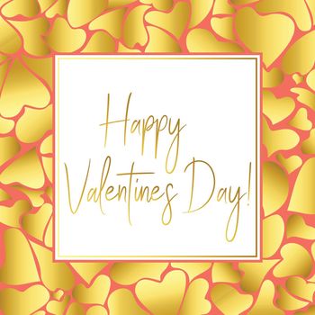 Valentines Day Gold Greeting card for instagram