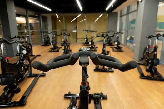Fitness bike wheel wheel exercise steering ym cardio machine lifestyle, concept aerobic active from sport from club body, fit riding. Sporty ,
