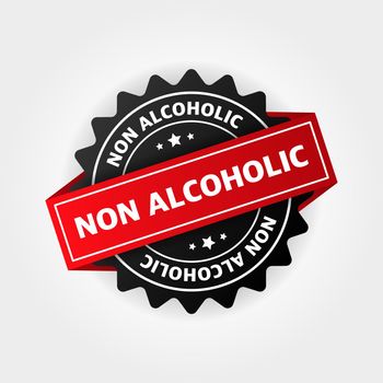 Non-alcohol drinks stickers set. Vector illustration.